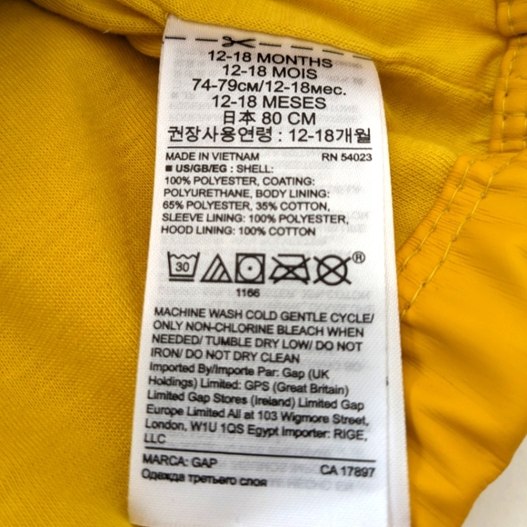 BABY GAP NWT Raincoat - Picture 4 of 5